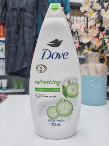 شامپو بدن داو رایحه خیار حاوی چای سبز حجم 750 میل refreshing